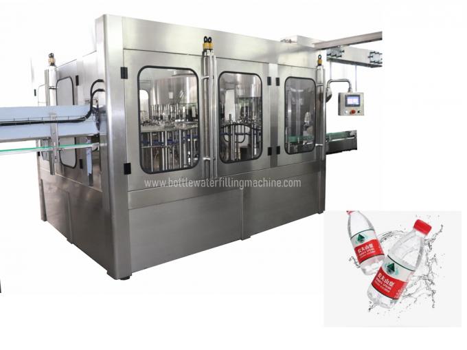 Wasser-Flaschen-Füllmaschine-Plastiküberwurfmutter SUS304 OPP Aufkleber-500ML 1