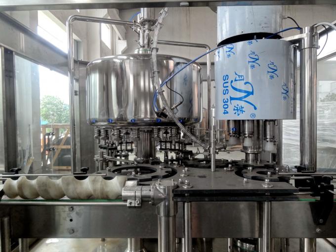 6.68kw reinigte die Milchglasflasche, die Maschine 2 in-1 für kleine Fabrik füllt und mit einer Kappe bedeckt 0